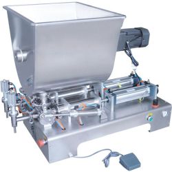 G1WGU100-1000 50L U-type hopper belt with a paste filling machine